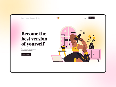 Self-Care Landing page concept app branding design figma icon illustration logo researsh self care typography ui ux vector