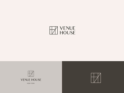 Logo design - Venue House (Brand Identity) 2d brand branding clean design identity illustration linework logo logotype luxury modern simple type ui ux vector