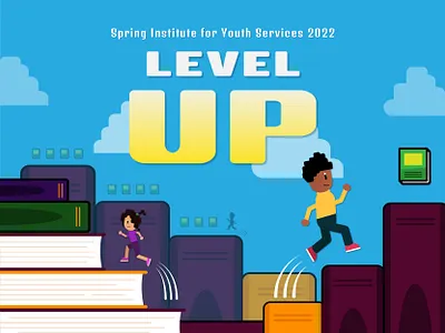 Spring Institute 2022 — Level Up adobe illustrator branding conference digital event illustration level up pixels video game