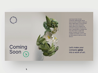Coming Soon page animation coming soon desktop minimalistic ui web design