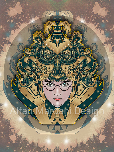 Harry Potter art art design flat illustration logo vector