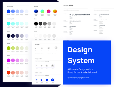 Design System app design app design system avatar branding color color style complete design system complete style guide design guide design system landing page sell style style guide type style typography ui ui project ux web design