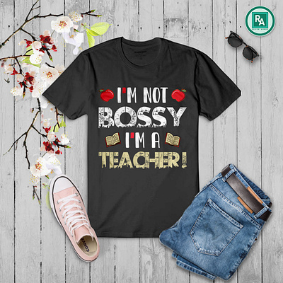 Teachers Day t-shirt design (I'm not Bossy, I'm a Teacher!) branding class class room custom design custom tshirt design day design graphic design graphic t shirt icon illustration logo school student t shirt t shirt design teacher teachers day tee tshirt student