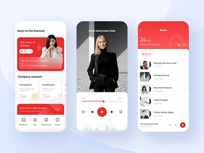 audio audio broadcasting station financial audio mobile music ui