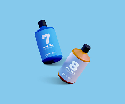Bottle mockup 3d bottle mockup branding mockup ui