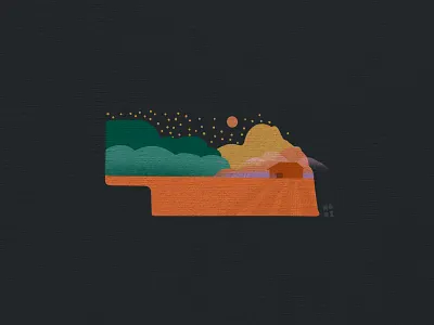 Nebraska | The Great Plains drawing hand drawn illustration midwest nebraska plains procreate app sketch