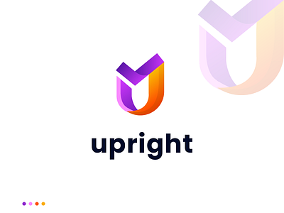 Upright logo design a b c d e f g h i j k l m n abstract brand branding creative design gradient icon identity letter logo letter logo design letter mark logo logo design logomark logotype modern logo monogram o p q r s t u v w x y z u letter logo