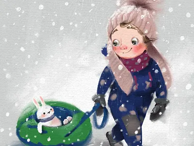 Winter tale cute illustration digital art illustration kids illustration mood newyear winter winter mood