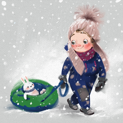 Winter tale cute illustration digital art illustration kids illustration mood newyear winter winter mood