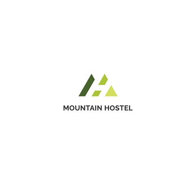 Mountain Hostel Logo branding design flat graphic design illustration illustrator logo ui ux vector