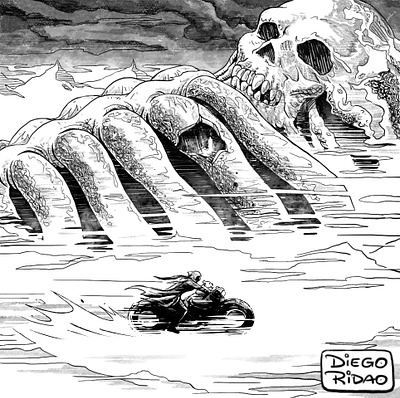 Lovecraftober 14 comic design diego ridao digital editorial horror illustration ridao