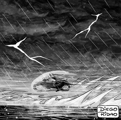 Lovecraftober 17 comic design diego ridao digital editorial horror illustration ridao