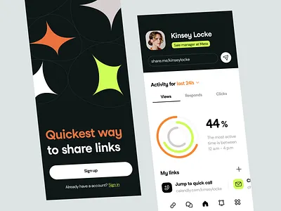 Social media sharing: mobile app digital product links mobile app mobile app design product website productivity tool qr codes saas saas startup social media uiux design user engagement app