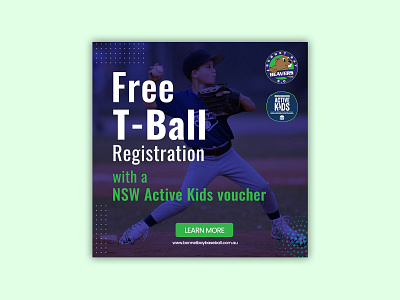 T-Ball Banner Design advertisement ball banner banner bazaar bannerbazaar creative banner design game google ad banner illustration kids logo registration social media banner sports voucher