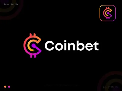 Coinbet Cryptocurrency Logo Concept blockchain branding coin crypto currency defi exchange finance fintech gradient icon identity investment letter c lettering logo logo design nft token wallet