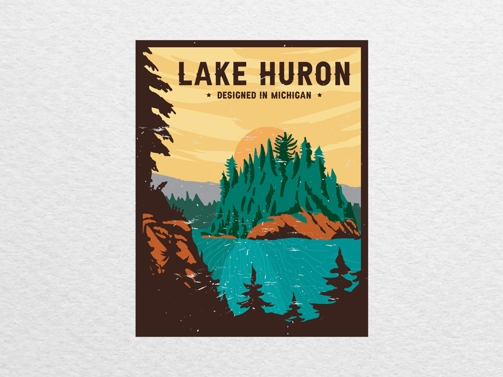 Lake Huron, Michigan. by Ardian Logo Designer on Dribbble