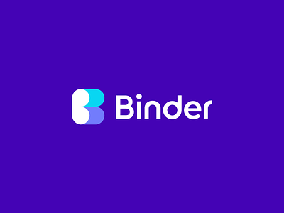 Binder b b logo bind binder branding fold geometric lettermark logo mark paper symbol