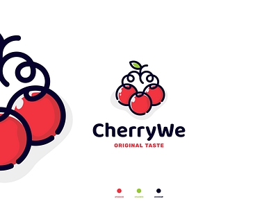 CherryWe Logo Concept brand branding cherry design fruit graphic design logo motion graphics ui ux vector