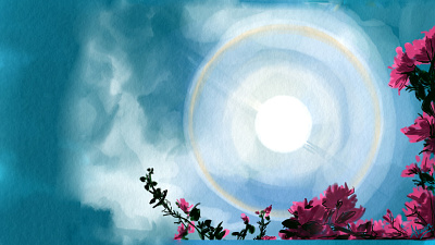 Halo Sun didg digital illustration digital painting graphic design illustration nature illustration