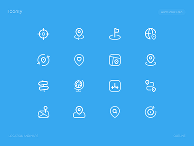 Location and maps icons design google maps icon icondesign iconography iconpack icons iconset location map maps navigation ui waze