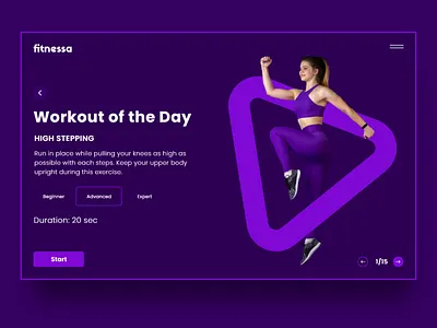 Daily UI Design Challenge | Day 49 | Workout of the day adobexd appdesign branding design figma graphic design illustration logo ui uiux ux workout landing page