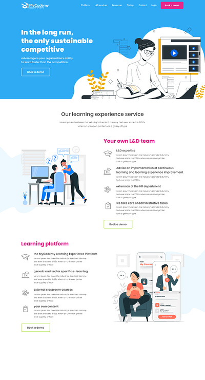 landing page