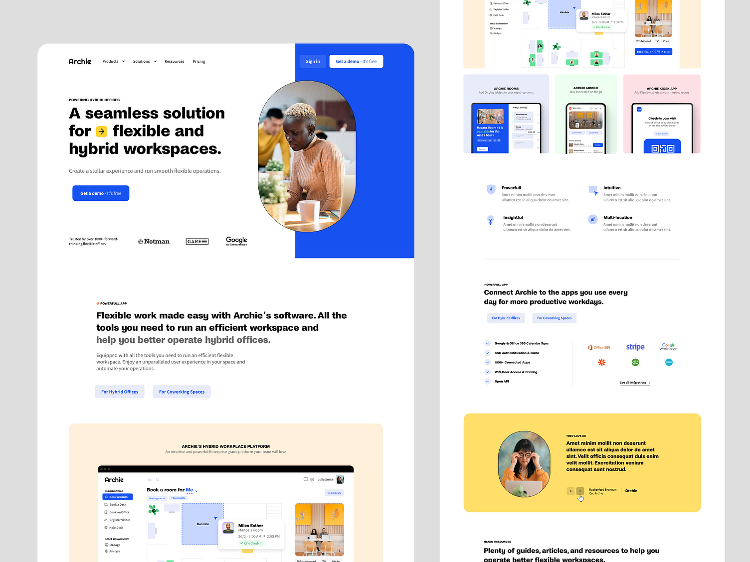 Archie site by Barthelemy Chalvet for Bruno. on Dribbble