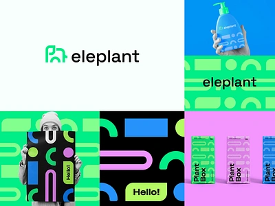 Eleplant Branding animal branding clever corporate decor earth elephant finance geometry green home logo minimal nature packaging pattern plant playful positive vibrant