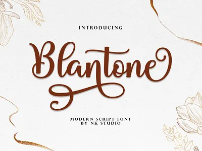 Blantone calligraphy casual design elegant illustration lettering logo lovely modern font script