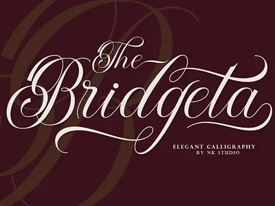 The Bridgeta calligraphy casual design elegant illustration lettering lovely modern font script