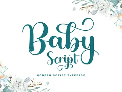 Baby Script calligraphy casual design elegant illustration lettering lovely modern font script