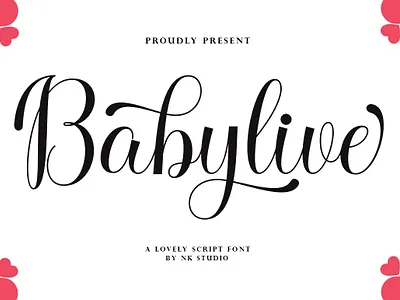 Baby Live calligraphy casual design elegant illustration lettering lovely modern font script