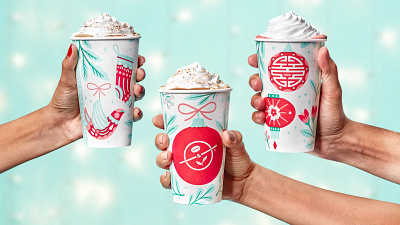 Coffee Cup Holiday Packaging branding coffee cute design drawing graphic design holiday illustration packaging popular trending