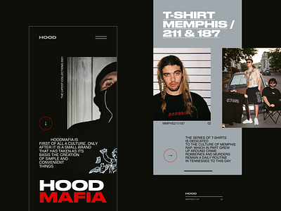 HOODMAFIA | Streetwear Mobile Concept app concept dark ecommerce fashion homepage minimalist mobile mobile app mobile ui mobileview photography responsive shopping street culture streetwear typography ui ux website