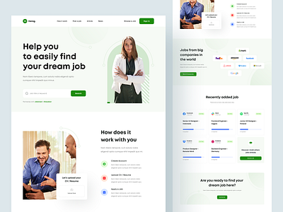 Job Vacancy - Landing Page blow job clean design illustration job job vacancy ui ui design ui ux ux ux design