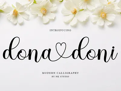 Dona Doni calligraphy casual design elegant graphic design lettering lovely modern font script