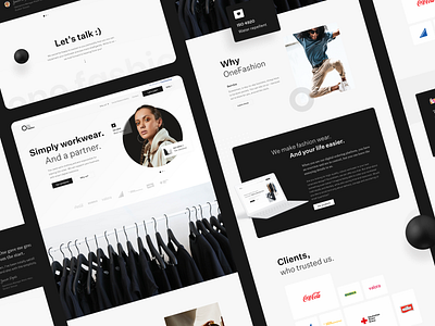 The One Fashion blackwhite dark fashion minimalistic textile ui uiux ux web workwear