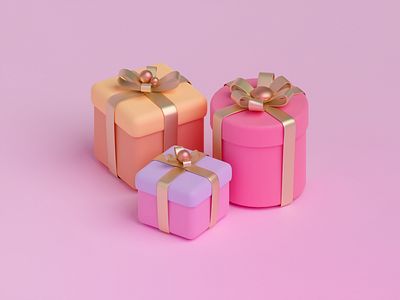 3D Gift Boxe 3d 3d art 3dmodeling blender blender3d box boxes design gift gifts graphic design icon icons illustration modeling render web