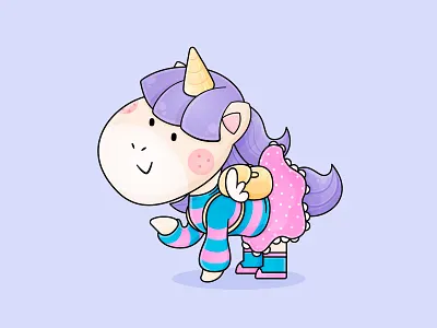 Lucky Character Design | Super Cute Book Series art cover book book cover chibi child cute illustration kawaii unicorn vector