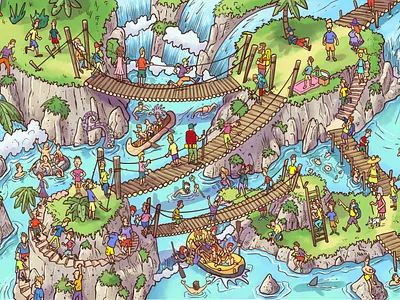 Hide and seek game children illustration game illustration mobile game wimmerbunch