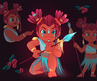 Coffee Tribe branding character development childrens illustration design graphic design illustration packaging packaging design photoshop procreate