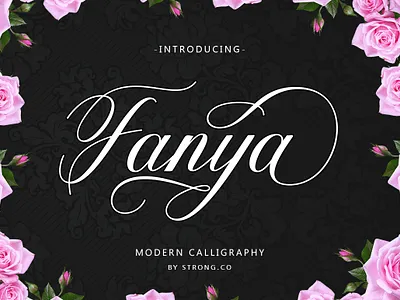 fanya branding calligraphy fonts flowing fonts graphic design logo logo fonts otf fonts romantic fonts script fonts ttf fonts wedding fonts
