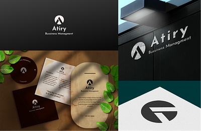 Atiry - Business Management company Logo Mockup branding design graphic design illustration logo vector