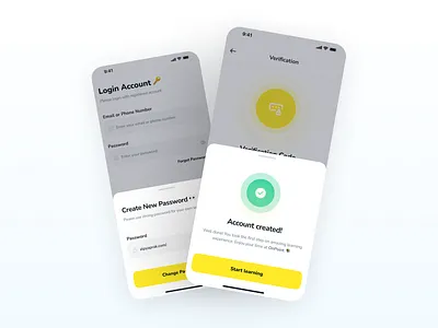 Education Platform - Concept account concept design education light login minimal ui userinterface ux yellow