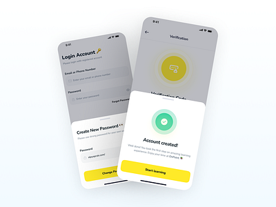 Education Platform - Concept account concept design education light login minimal ui userinterface ux yellow