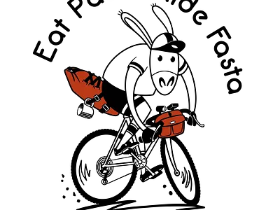 Mascotte for Kicking Donkey Bags advertising bike branding charachter design childrens illustration design illustration logo mascotte