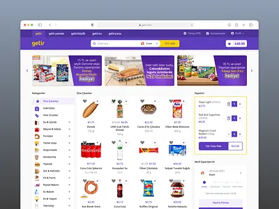 Getir Homepage branding button design getir icon illustration logo typography ui