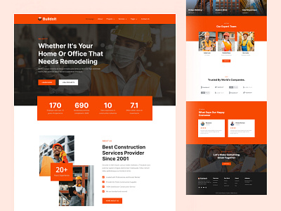 Buildoit - Contruction & Bulding Service Homepage branding building construction design homepage idea inspiration interface landing service ui ux website