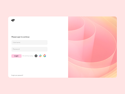 Saas Login Page Design 2022 account agency black create account cuberto design figma forgot my password illustration login. logo pink qoulio sign up social social login ui