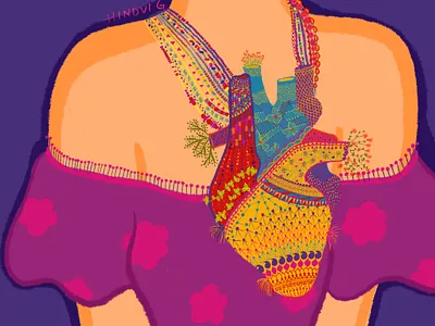 Heart ornate colorful design heart heartart illustration illustrator illustratorsofindia indieart procreate